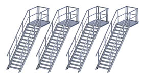 070-7758 - 1:87 - Mini-Set Metalltreppen